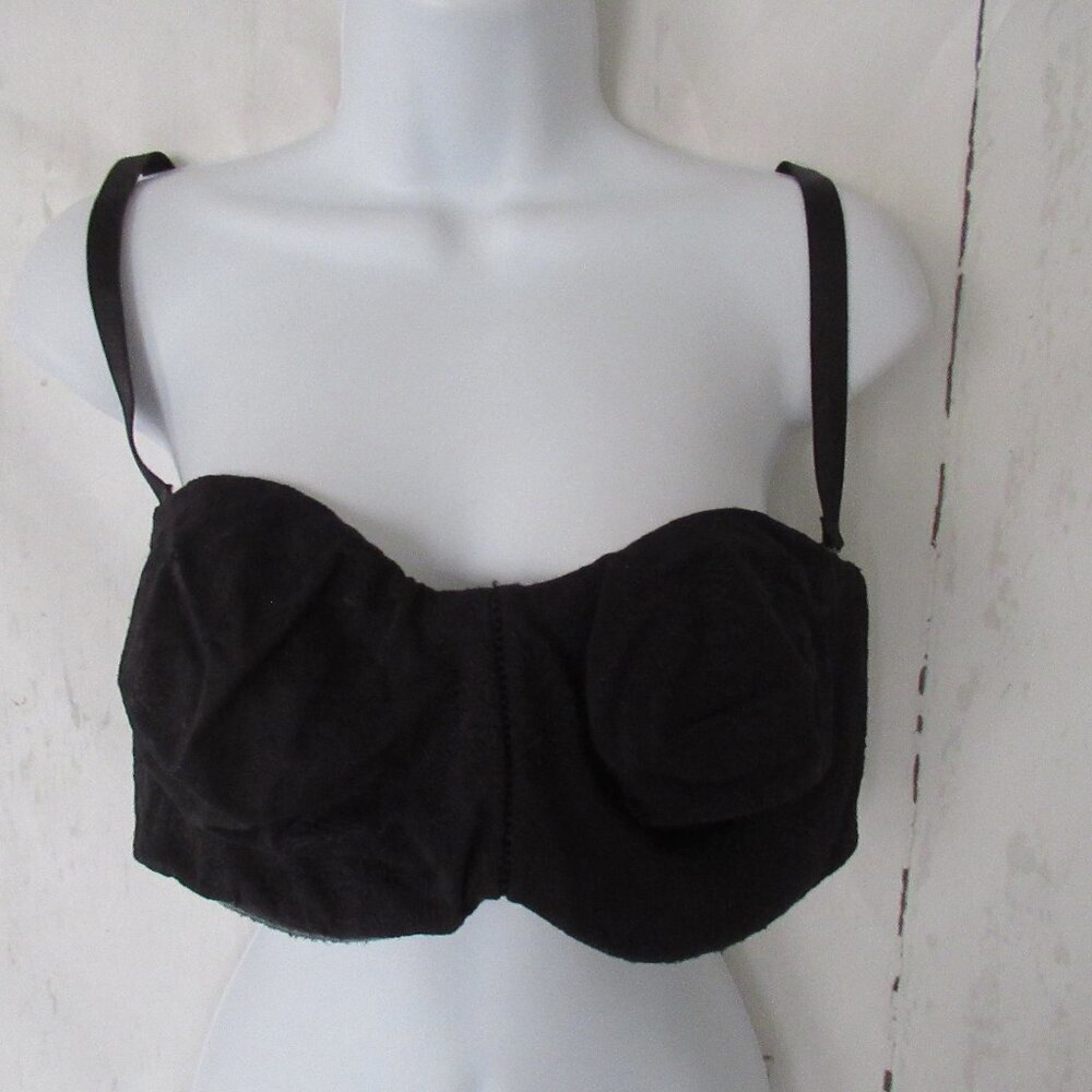 Lunaire Bra Black 42D Convertible Strapless Underwire 175-11‎